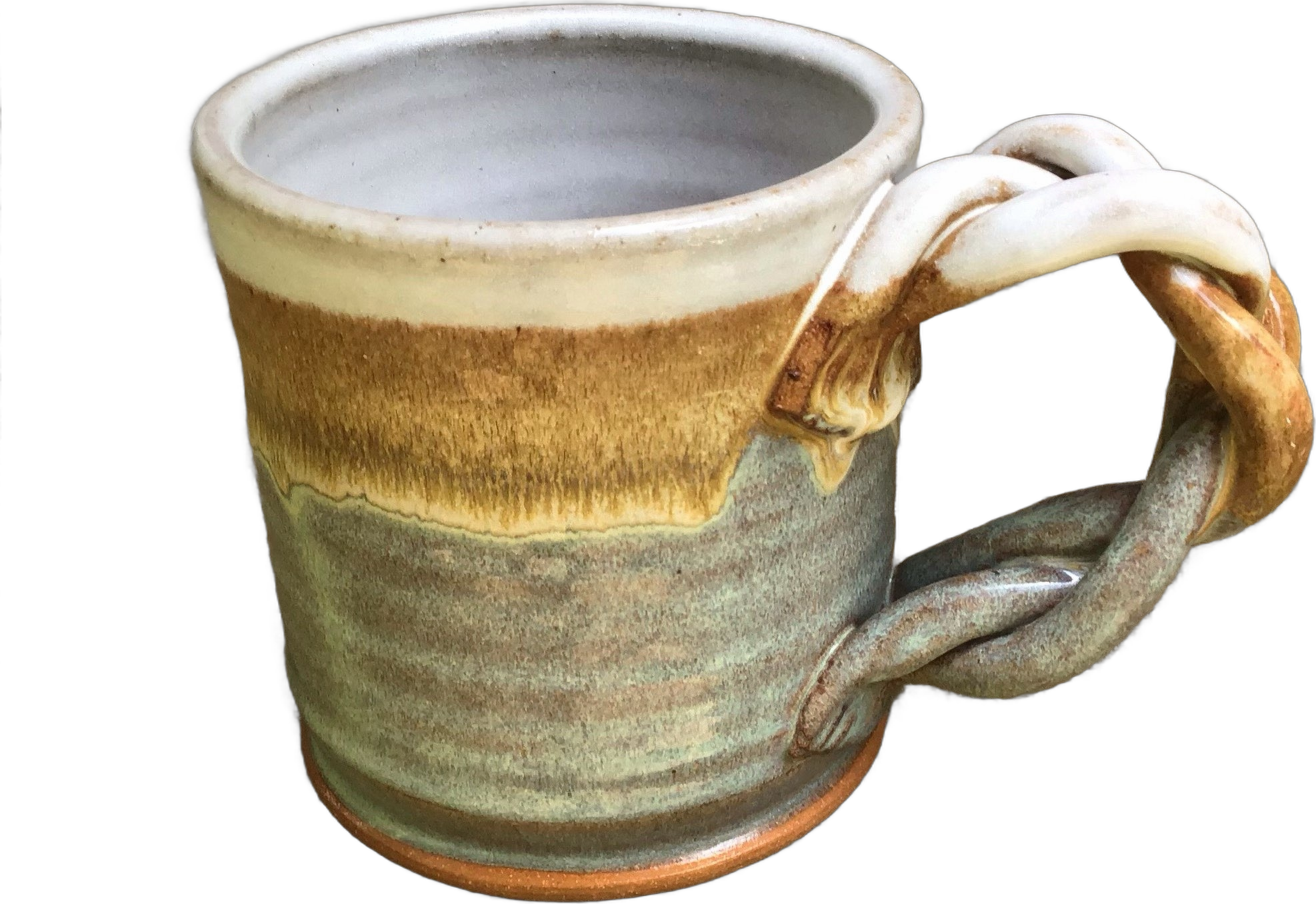 Braided Handle Mug — Golden Band